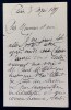 Auguste DORCHAIN, Ecrivain - LETTRE AUTOGRAPHE SIGN&Eacute;E, Paris, 1899. Auguste DORCHAIN