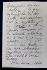 Auguste DORCHAIN, Ecrivain - LETTRE AUTOGRAPHE SIGN&Eacute;E, Paris, 1899. Auguste DORCHAIN