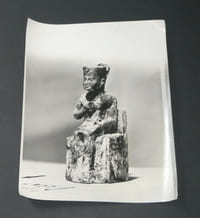 Photographie noir et Blanc d'époque années 70 STERN, statuette de Khéops, Egypte