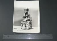 Photographie noir et Blanc d'époque années 70 STERN, statuette de Khéops, Egypte
