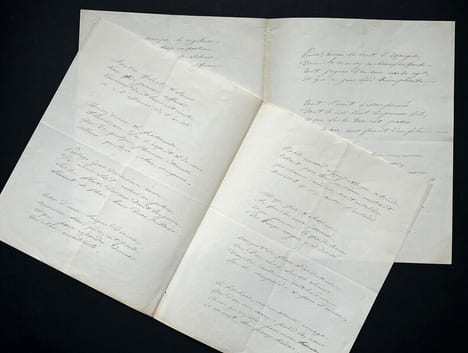 Emilien PACINI, Libréttiste - POEME AUTOGRAPHE SIGNÉ DE 8 PAGES "Si ma mère". Emilien PACINI