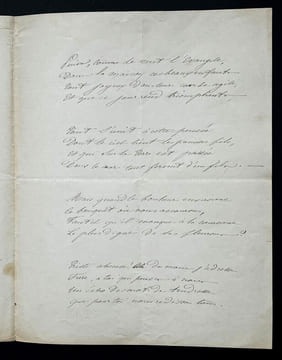 Emilien PACINI, Libréttiste - POEME AUTOGRAPHE SIGNÉ DE 8 PAGES "Si ma mère". Emilien PACINI