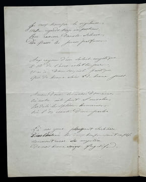 Emilien PACINI, Libréttiste - POEME AUTOGRAPHE SIGNÉ DE 8 PAGES "Si ma mère". Emilien PACINI
