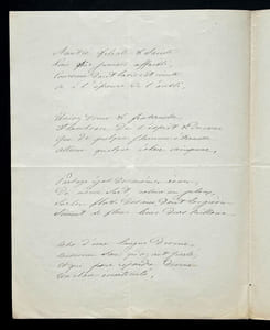Emilien PACINI, Libréttiste - POEME AUTOGRAPHE SIGNÉ DE 8 PAGES "Si ma mère"