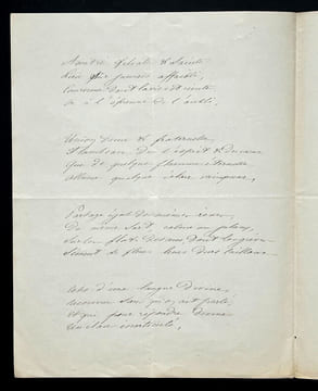 Emilien PACINI, Libréttiste - POEME AUTOGRAPHE SIGNÉ DE 8 PAGES "Si ma mère". Emilien PACINI