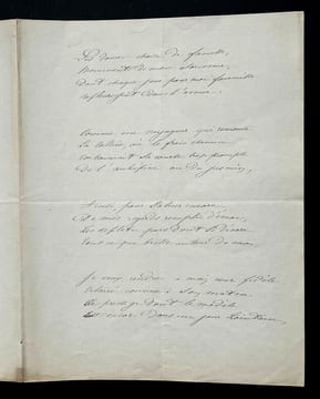 Emilien PACINI, Libréttiste - POEME AUTOGRAPHE SIGNÉ DE 8 PAGES "Si ma mère". Emilien PACINI