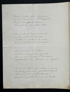 Emilien PACINI, Libréttiste - POEME AUTOGRAPHE SIGNÉ DE 8 PAGES "Si ma mère". Emilien PACINI