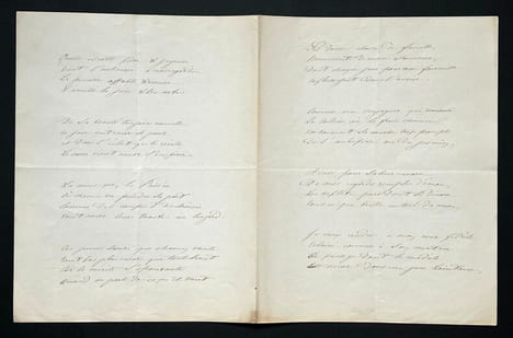 Emilien PACINI, Libréttiste - POEME AUTOGRAPHE SIGNÉ DE 8 PAGES "Si ma mère". Emilien PACINI