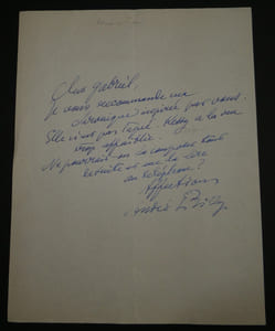 André BILLY - Lettre autographe signée à Gabriel