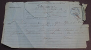 BERTRAND Georges Jules - TELEGRAMME AUTOGRAPHE SIGNE, Versailles, 1889. Georges Jules Bertrand