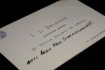 DELAHAYE Jules L&eacute;on - CARTE DE VISITE AUTOGRAPHE, TH&Eacute;&Acirc;TRE NATIONAL OP&Eacute;RA. DELAHAYE Jules L&eacute;on