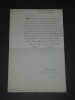 Herv&eacute; de Beaulieu - Lettre sign&eacute;e &agrave; Monsieur Turpin, Agent du Tr&eacute;sor Public - 1792. Jules-&Eacute;mile-Fran&ccedil;ois Herv&eacute; de Beaulieu