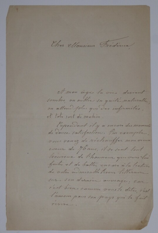 HOCK Auguste - LETTRE AUTOGRAPHE SIGN&Eacute;E, FOLKLORE, LIEGE 1891. Auguste Hock