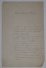 HOCK Auguste - LETTRE AUTOGRAPHE SIGN&Eacute;E, FOLKLORE, LIEGE 1891. Auguste Hock