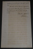 Louis Jules TROCHU, Homme d'&Eacute;tat - LETTRE AUTOGRAPHE SIGN&Eacute;E 1865 PARIS. Louis Jules TROCHU
