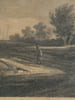 Gravure, Paysage aux champs grav&eacute; par Fran&ccedil;ois VIVARES, XVIII. Fran&ccedil;ois VIVARES (Vivar&egrave;s)