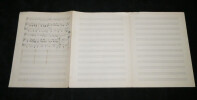 Partition Manuscrite Orchestration Andr&eacute; CLAVEAU - AY AY Jacques Larue. Andr&eacute; Claveau