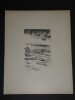 Sur la Loire - Lithographie originale sign&eacute;e et num&eacute;rot&eacute;e 10/26. Maurice Asselin