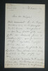 Joachim Ambert- LETTRE AUTOGRAPHE SIGN&Eacute;E, 26 d&eacute;cembre 1869 &agrave; Paris. Joachim AMBERT