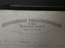 Association Philotechnique Encadr&eacute;e et sign&eacute;e par Camille Grain 1903. Camille Grain