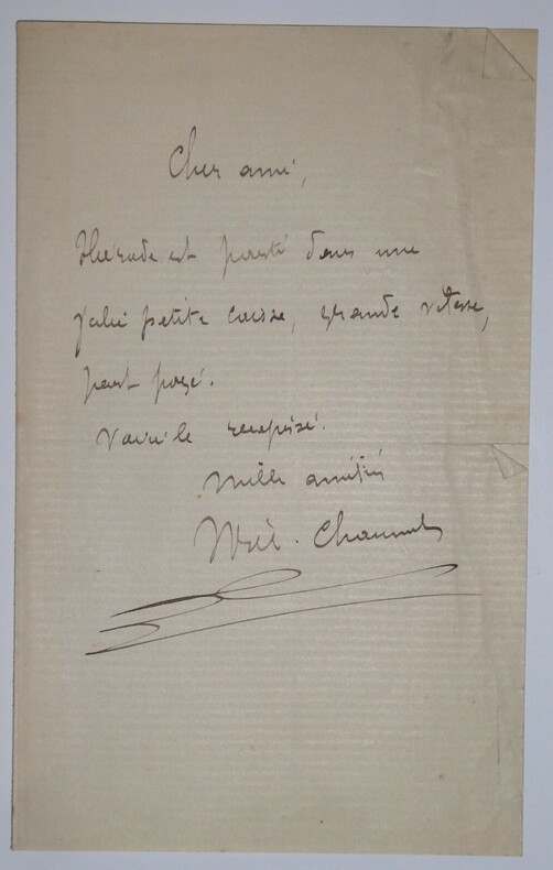 Lettre autographe sign&eacute;e - H&eacute;rodote. William Chaumet