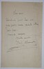 Lettre autographe sign&eacute;e - H&eacute;rodote. William Chaumet