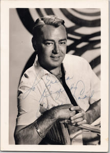 Alan Ladd - Grande Photographie avec dédicace autographe originale signée