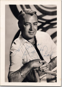 Alan Ladd - Grande Photographie avec dédicace autographe originale signée