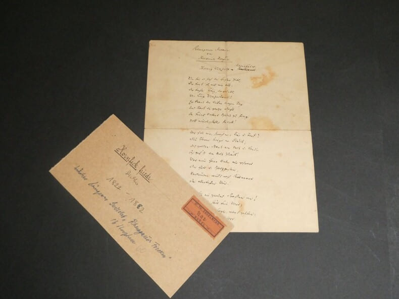 Friedrich Hornfeck - Po&egrave;mes autographes Schenkenbuch: Rhein-und Weinlieder 1855. Friedrich Hornfeck