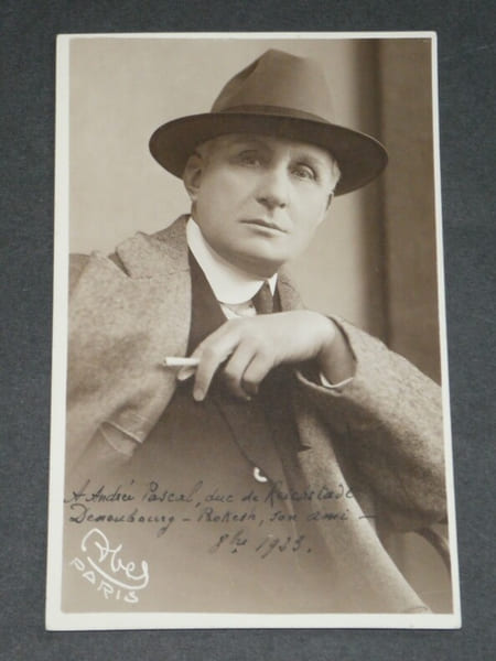Georges DENEUBOURG - CARTE POSTALE D&Eacute;DICAC&Eacute;E SIGN&Eacute;E &agrave; Andr&eacute;e Pascal, 1923. Georges DENEUBOURG