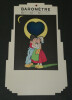 Barom&egrave;tre sur carton - Couple d'enfants - Objet publicitaire 1935 21 x 35 cm. 