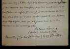 LETTRE AUTOGRAPHE SIGN&Eacute;E, S&Eacute;NAT, VERSAILLES, 1878. Octave Lacroix de Crespel