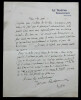 Jacques RICHEPIN - LETTRE AUTOGRAPHE SIGN&Eacute;E, Douarnenez, 1933. Jacques Richepin