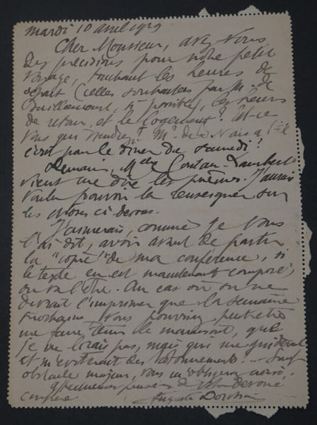 Auguste DORCHAIN, &Eacute;crivain - LETTRE AUTOGRAPHE SIGN&Eacute;E A Jean RAVENNES, 1923. Auguste DORCHAIN
