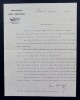 Jean CHIAPPE, Homme politique - TAPUSCRIT SIGN&Eacute; A Mme BARRELET DE RICOU, 1938. Jean CHIAPPE