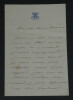 Julia BARON - Ensemble deux lettres autographes et fiche collection Henri CHENU. Julia BARON