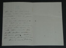 Julia BARON - Ensemble deux lettres autographes et fiche collection Henri CHENU. Julia BARON