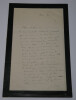 Alfred MEZIERES, Ecrivain - LETTRE AUTOGRAPHE SIGN&Eacute;E de deuil, Paris, 2 pages. Alfred M&eacute;zi&egrave;res