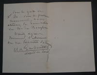 Adhémar DE GUILLOUTET, Homme politique - LETTRE AUTOGRAPHE SIGNÉE 1870 PARIS