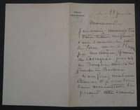 Adhémar DE GUILLOUTET, Homme politique - LETTRE AUTOGRAPHE SIGNÉE 1870 PARIS