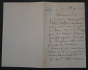 Adh&eacute;mar DE GUILLOUTET, Homme politique - LETTRE AUTOGRAPHE SIGN&Eacute;E 1870 PARIS. Adh&eacute;mar DE GUILLOUTET