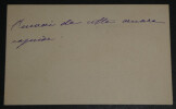 Jules CLARETIE, Romancier - CARTE DE VISITE AUTOGRAPHE 2 pages. Jules CLARETIE