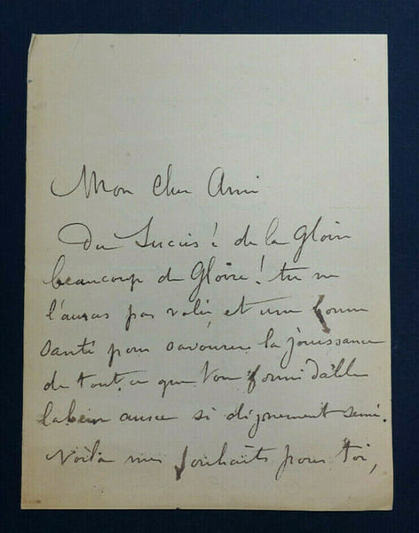 BERTRAND Georges Jules - LETTRE AUTOGRAPHE SIGN&Eacute;E. Georges Jules Bertrand