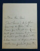 BERTRAND Georges Jules - LETTRE AUTOGRAPHE SIGN&Eacute;E. Georges Jules Bertrand
