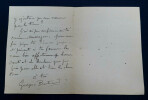 BERTRAND Georges Jules - LETTRE AUTOGRAPHE SIGN&Eacute;E. Georges Jules Bertrand