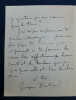 BERTRAND Georges Jules - LETTRE AUTOGRAPHE SIGN&Eacute;E. Georges Jules Bertrand