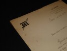 LETTRE AUTOGRAPHE SIGN&Eacute;E, JOURNAL LE MATIN, PARIS 1909. Cl&eacute;ment Vautel