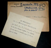 DUMAINE Jacques - CARTON D'INVITATION CEREMONIE 11 NOVEMBRE 1947 A Marko RISTIC. Jacques Dumaine