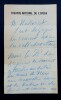 LETTRE AUTOGRAPHE SIGN&Eacute;E, &Agrave; PROPOS DE Jules MASSENET, OPERA. Auguste VAUCORBEIL