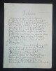 Po&egrave;me en prose autographe sign&eacute; Syl&egrave;ne. Xavier de Magallon d'Argens
